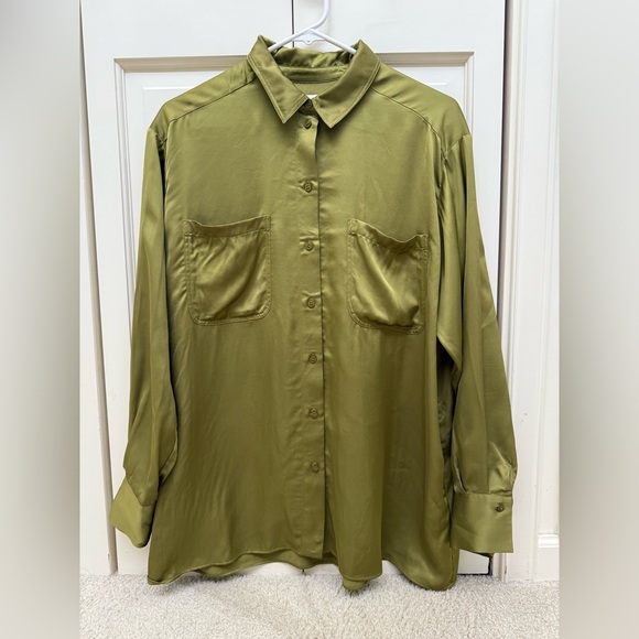 Sezane Maxence blouse, Vert Prairie, size 36 (Small, runs big) - Picture 3 of 7